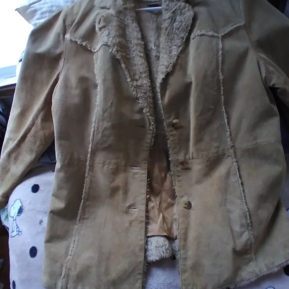 leather/suede women coat - Picture 2 of 16